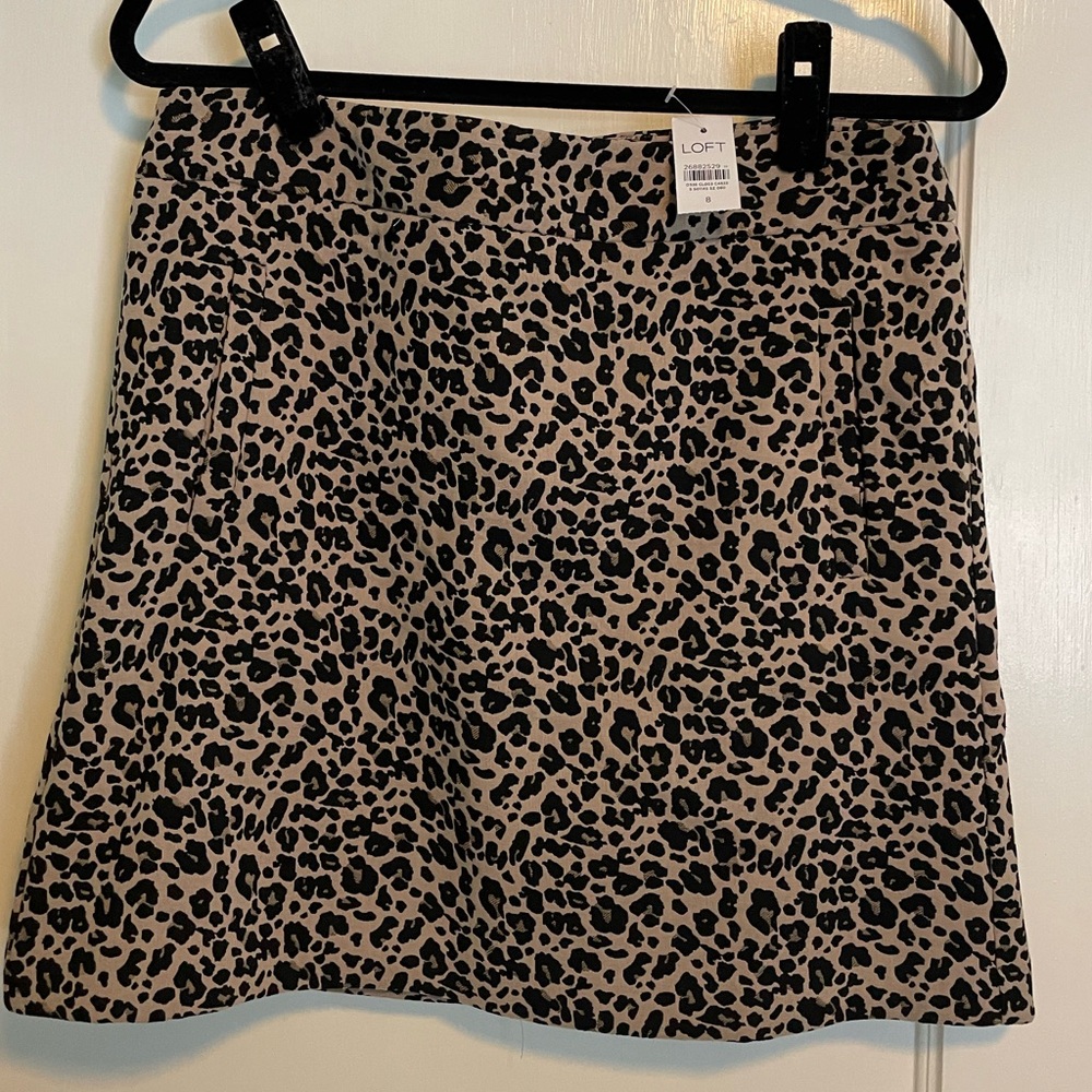 Loft Leopard print skirt